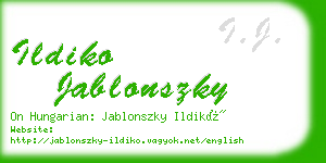 ildiko jablonszky business card